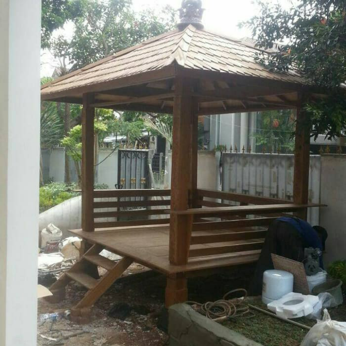 Saung Gazebo - Saung Gazebo dari Kayu kelapa