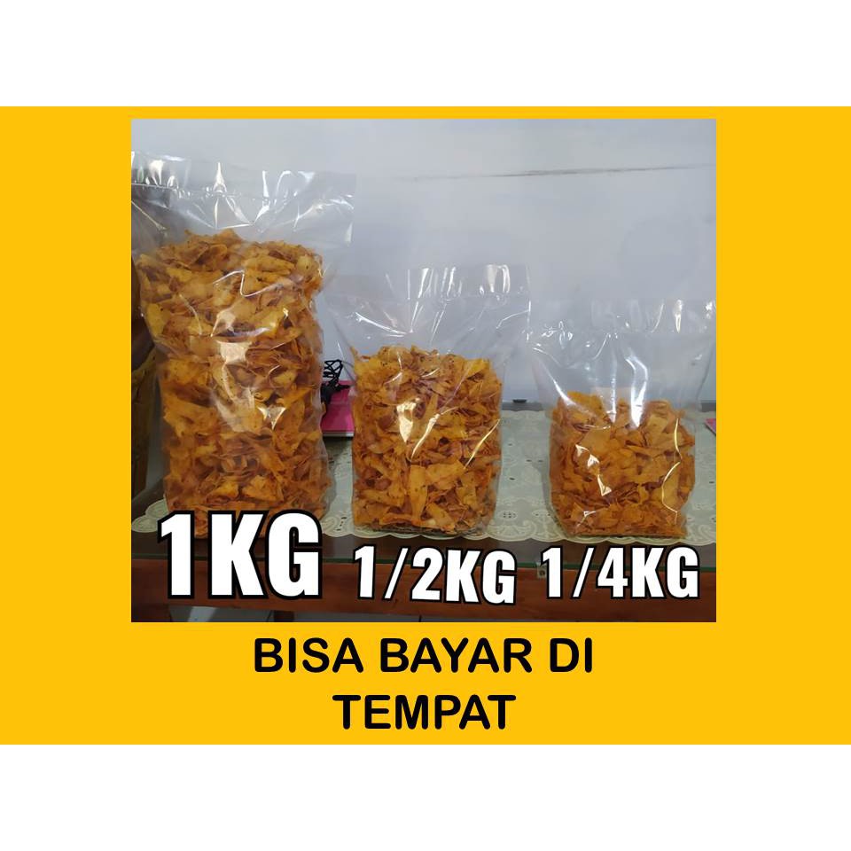 

[BISA BAYAR DI TEMPAT] TERLARIS !!! Kripik Singkong Pedas Asin Brekele Daun Jeruk 250 Gram