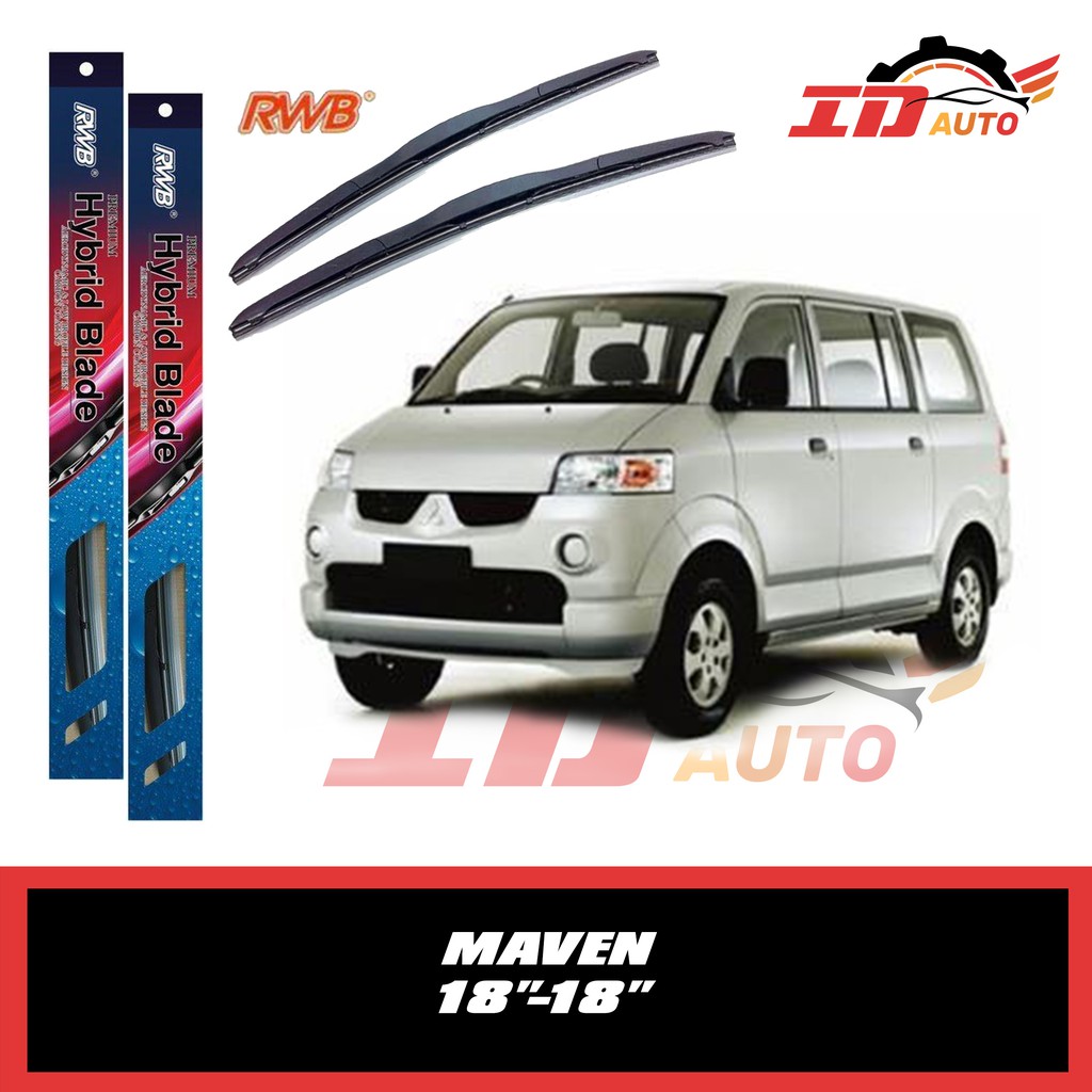 WIPER MITSUBISHI MAVEN SET UKURAN 18 DAN 18 MERK RWB