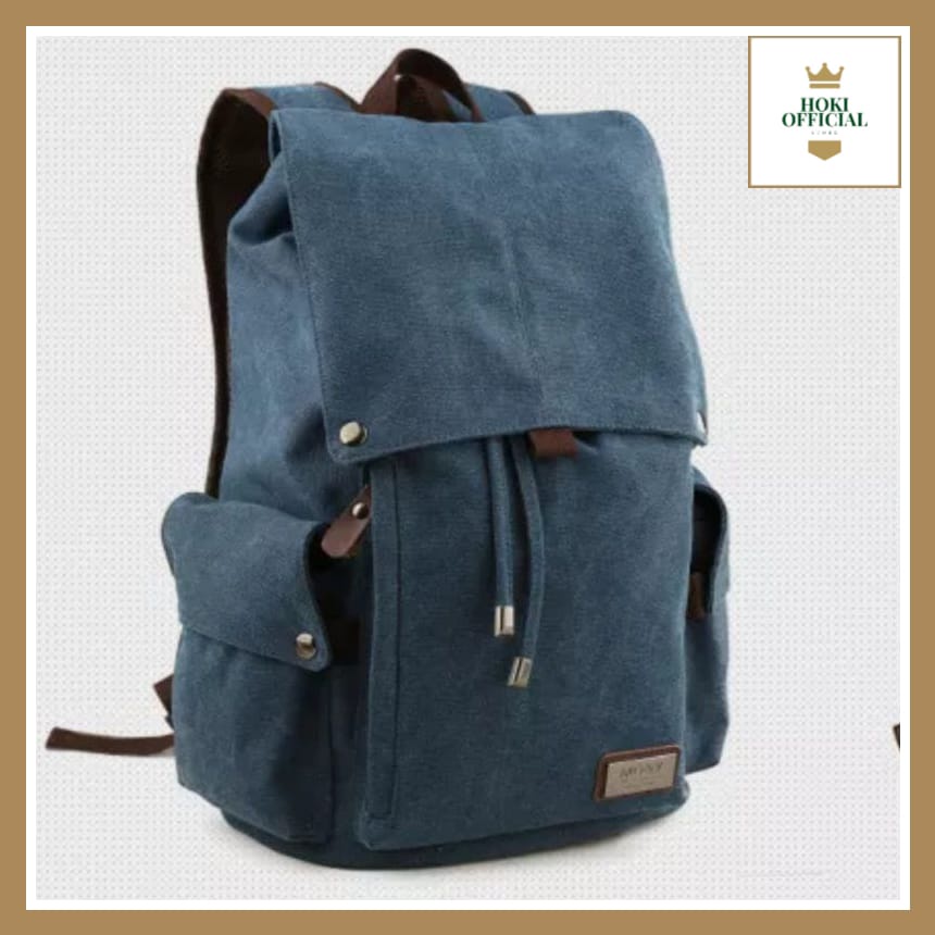 [COD] Ransel Sekolah Pria Wanita Tas Laptop Up To 16 Inch Tas Wanita Pakai Tali Serut Kapasitas Besar Backpack Korea Stylish TrendyHokiOfficial