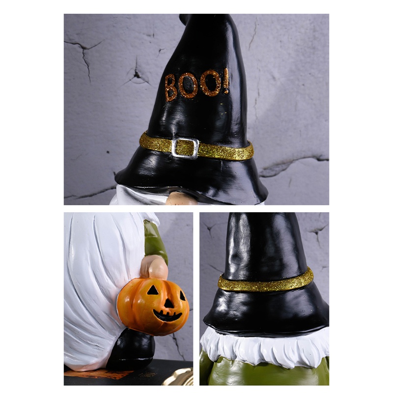 Ornamen Patung Bentuk Labu Bahan Resin Untuk Dekorasi Halloween