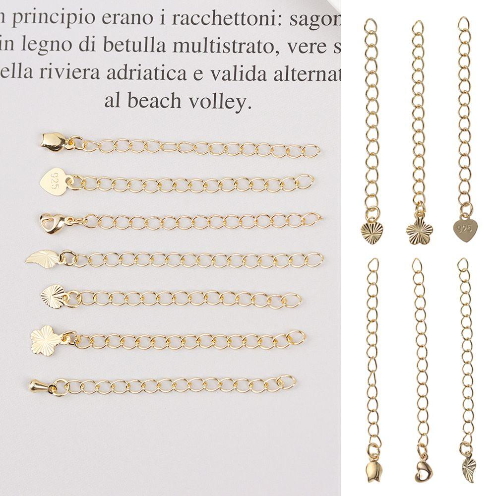 Lily 5Pcs Ekstensi Rantai Ekor Dipanjangkan Aksesoris Perhiasan Jewelry Making Gelang Konektor