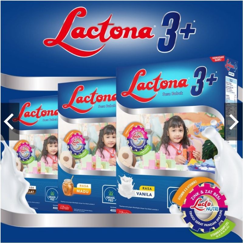 

Lactona 3+ Susu Pertumbuhan Untuk Anak Usia 3 Tahun Keatas