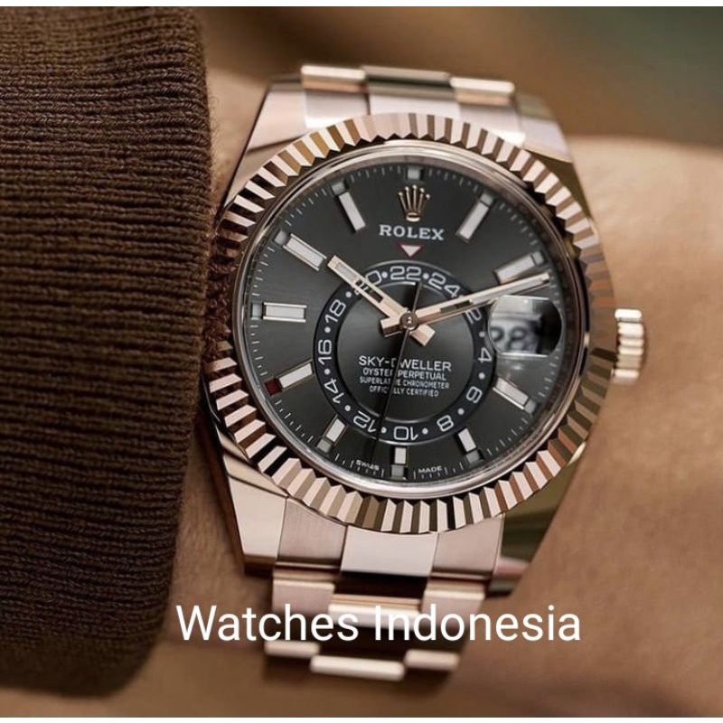 Jam Tangan Rolex Sky-Dweller 18 ct Everose Gold
