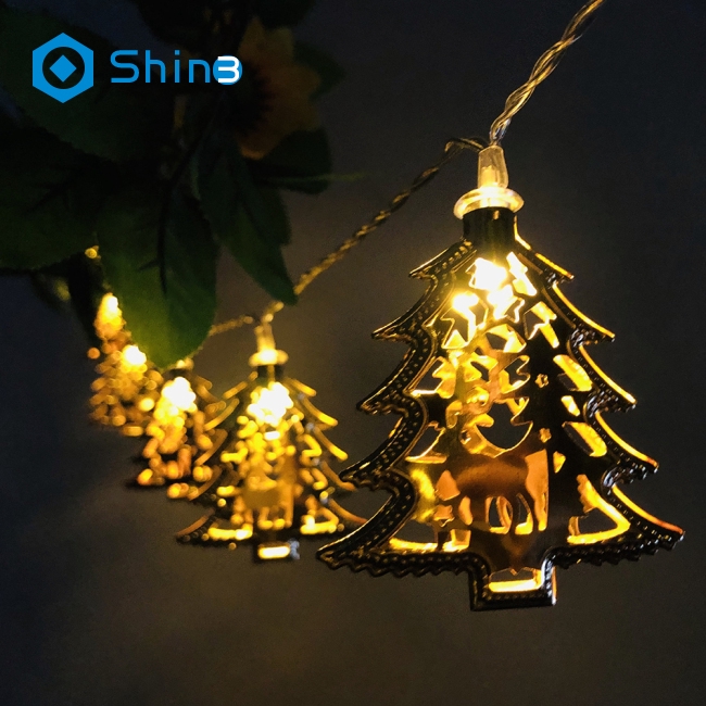 Led String Lights Wrought Iron Deer Christmas Tree Lights String Holiday Party Garden Decoration Shopee Indonesia