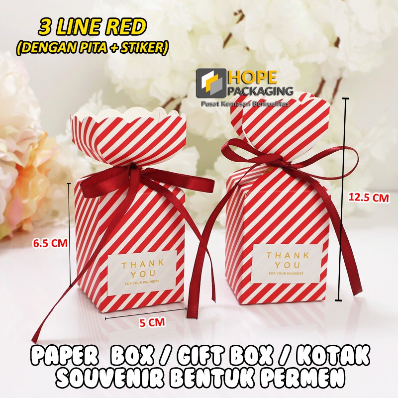 

[Harga / 20 pcs] Paper Gift Box Mini / Box Bentuk Permen / Box Hampers / Souvenir Snack Cokelat