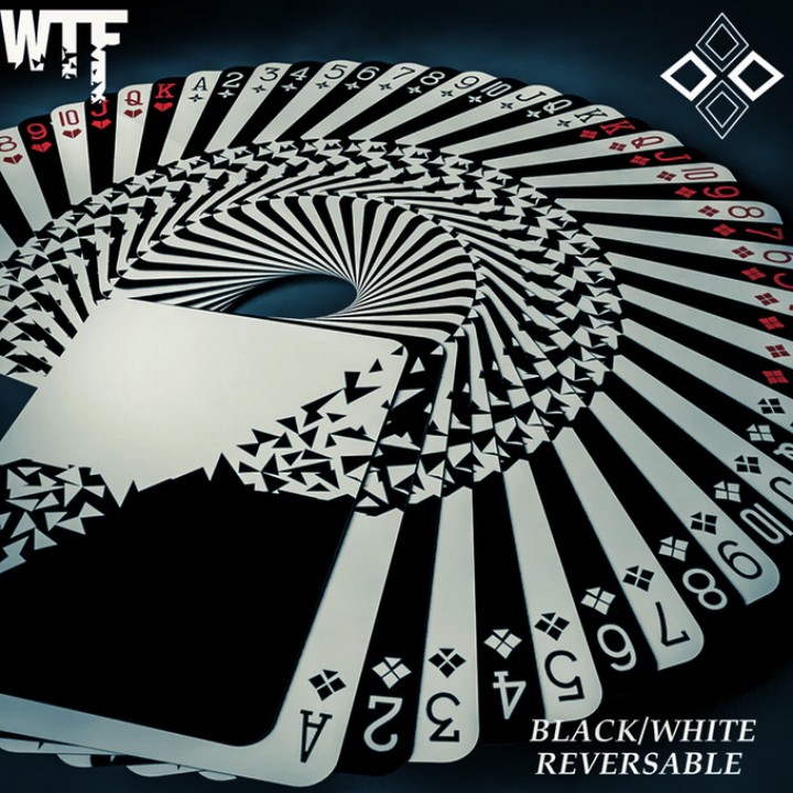 Kartu Remi Import WTF Cardistry Black and White (Playing Cards)