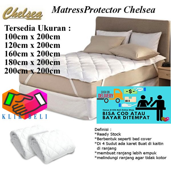 Matras Protector / Mattress Protector / Pelindung Kasur 100x200, 120x200, 160x200, 180x200, 200x200