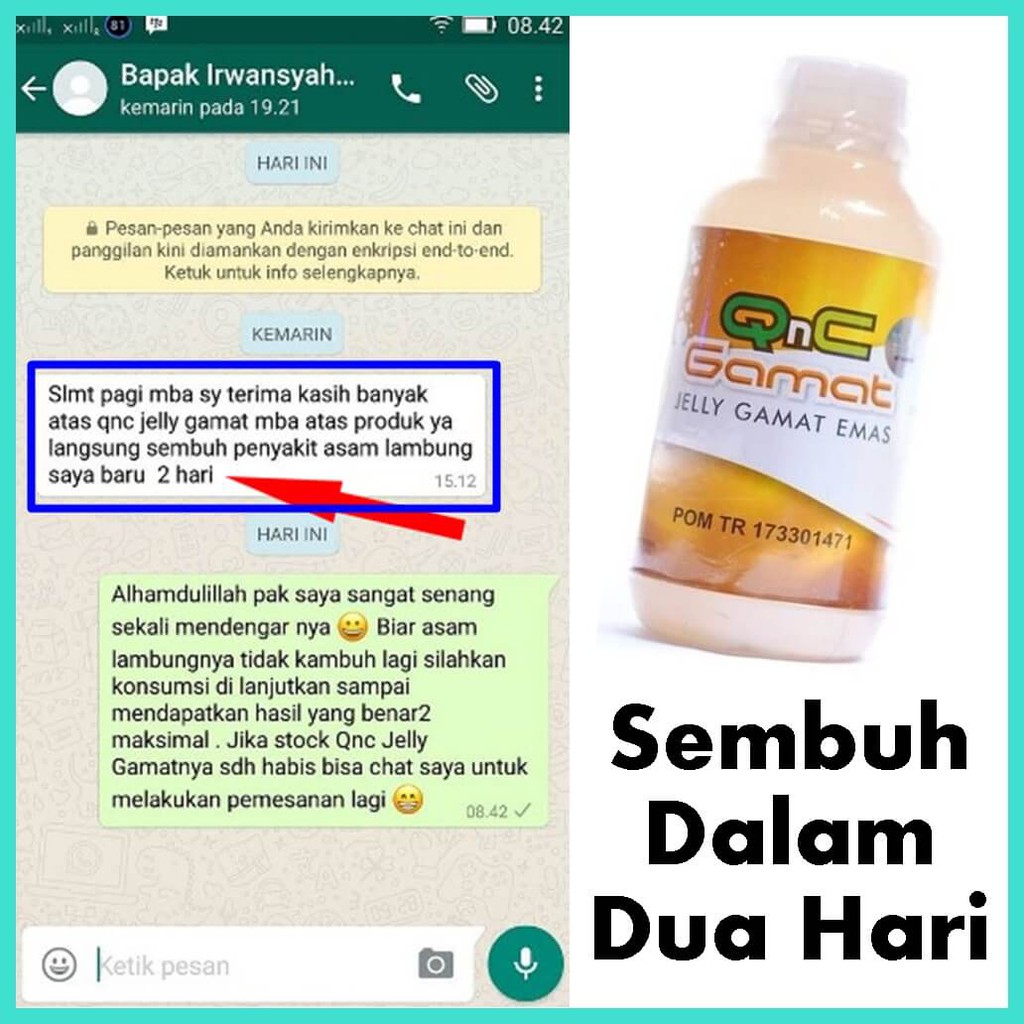 Obat Asam Lambung Alami Tradisional 2 Hari Sembuh Jelly Gamat Qnc Shopee Indonesia