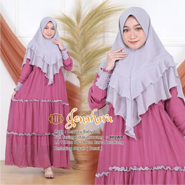 JENAHARA GAMUS SYAR'I BEST SELLER GAMIS FREE HIJAB