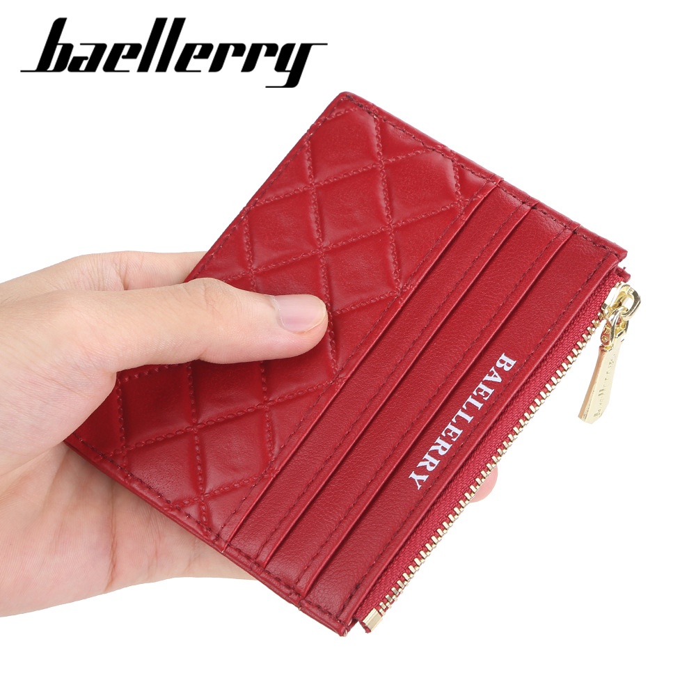 [BISA COD] BAELLERRY NR073 Dompet Wanita Kecil Dompet Pendek Dompet Kartu Wanita Bahan Kulit PU Leather Premium