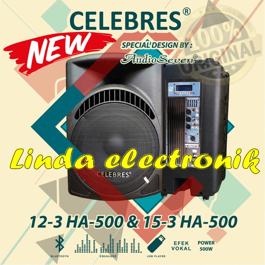 SPEAKER AKTIF CELEBRES 15 3 HA 500 15 inch 2 pcs 1000 watt ORIGINAL