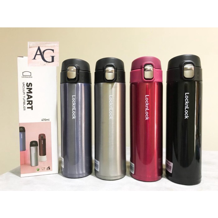 Termos Air Panas Lock n lock Smart Vacuum Tumbler Hot Cool 470 mL terlaris Q8K1 multifungsi panas/di
