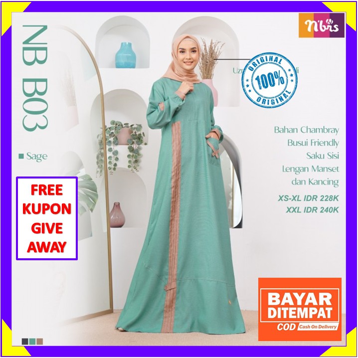 Gamis Nibras Terbaru 2021 Promo Baju Dres Dress Wanita Dewasa Syari Cotton Katun Bahan Adem Original