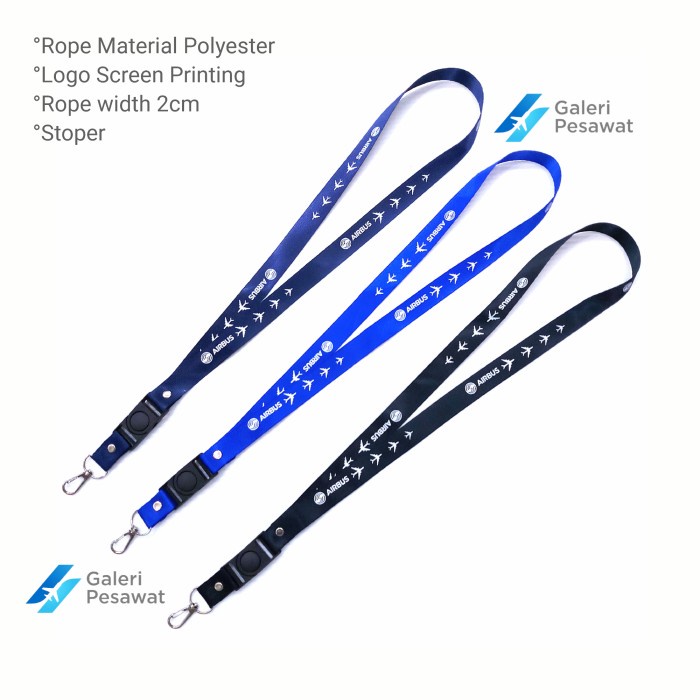 

Gaya Lanyard / Gantungan Tali Id Card Airbus Plane (L:2Cm) Limited