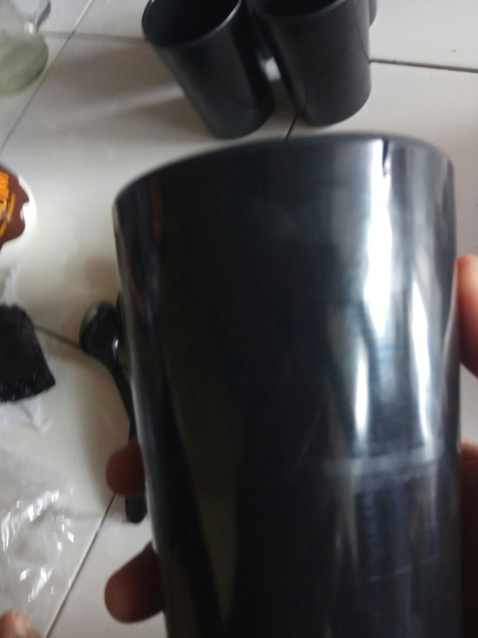 3 Pcs Gelas Melamin Unika - Unica M250 Hitam