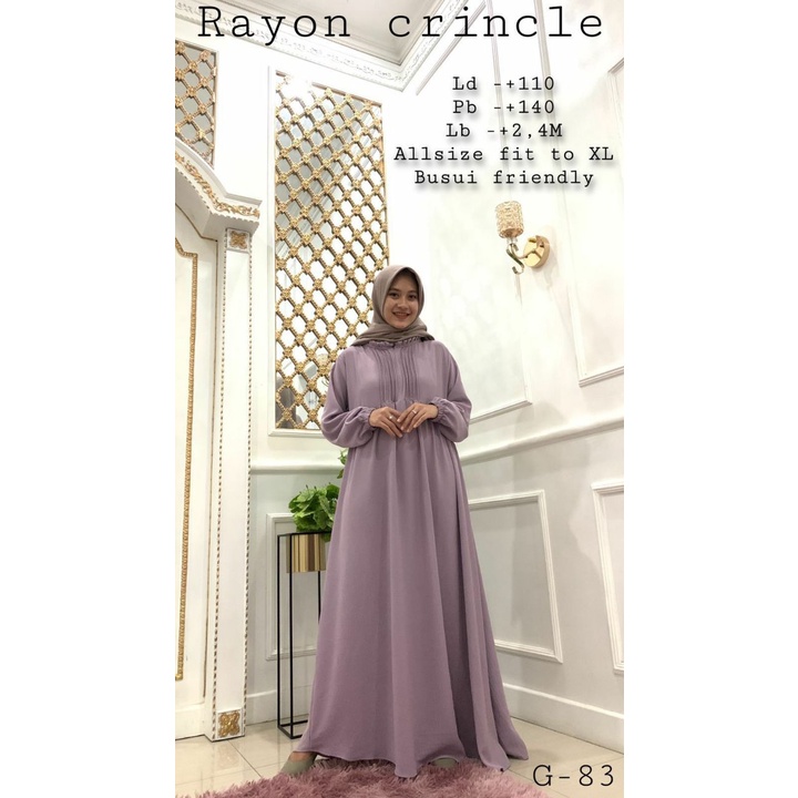 GAMIS RAYON CRINKLE SALUR DADA PREMIUM