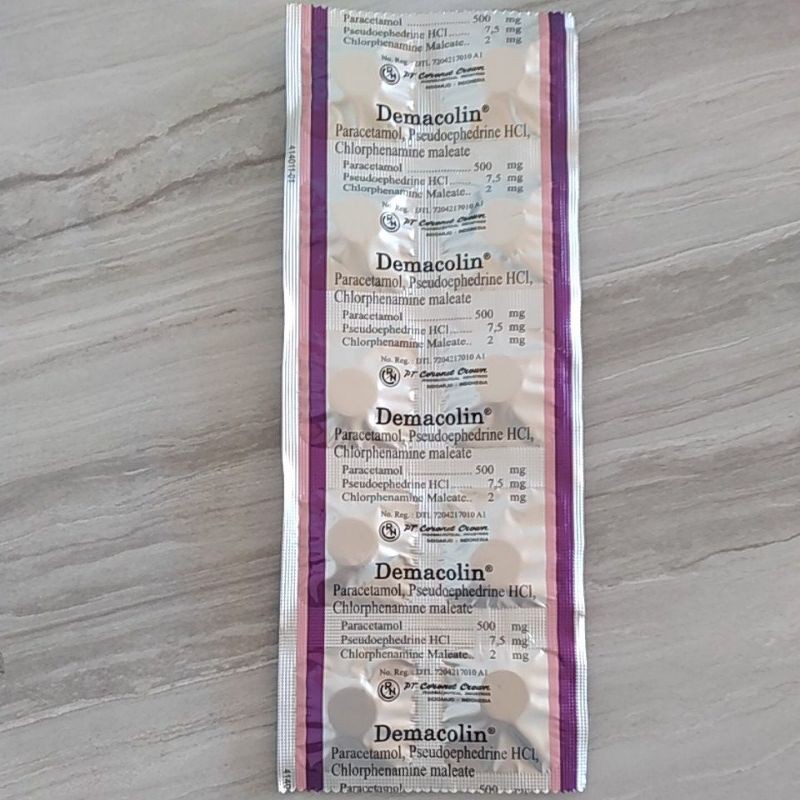 DEMACOLIN TABLET/OBAT FLU
