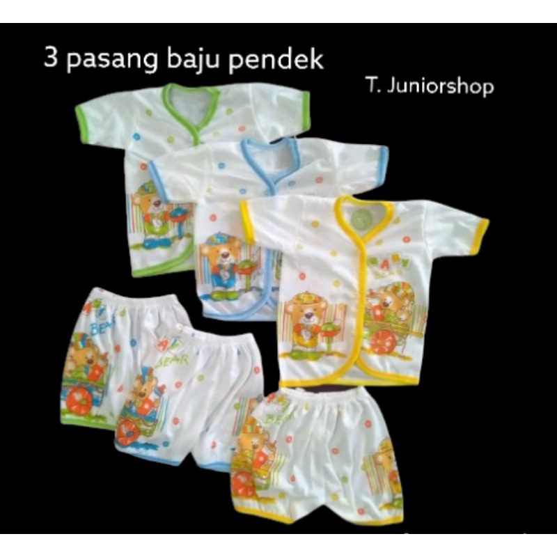 3 PASANG BAJU BAYI NEWBORN/ 3 SETELAN BAJU BAYI BARU LAHIR