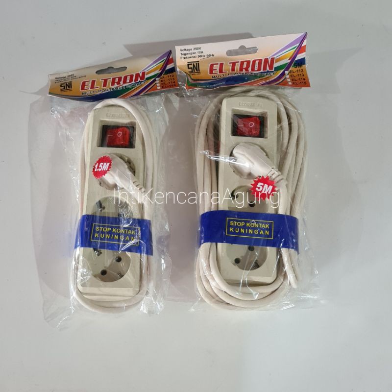 STOP KONTAK KABEL 3 LUBANG COLOKAN 3 LUBANG STOP KONTAK KUNINGAN