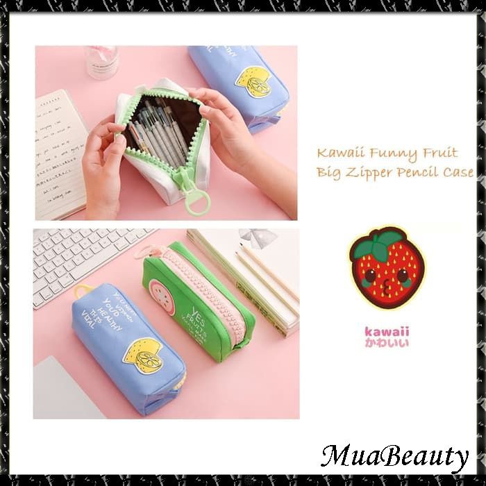 

TP0047 Kawaii Funny Fruit Big Zipper Large Pencil Case / Tempat Pensil