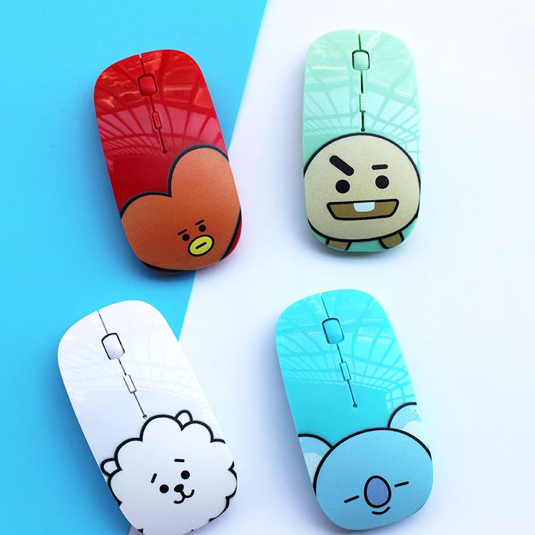 KPOP BTS  bt21 2 4 GHz Mouse Wireless bluetooth untuk 