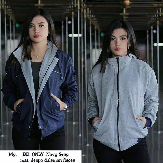 Jaket Cewek Attaya Babol / JaketWanita BB SF Molly two in one premium /jakerttermurah wanita jacket / jaketparasut Wanita