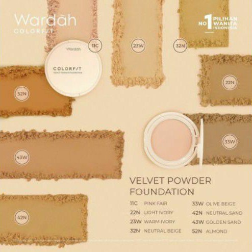 WARDAH COLORFIT VELVET POWDER FOUNDATION