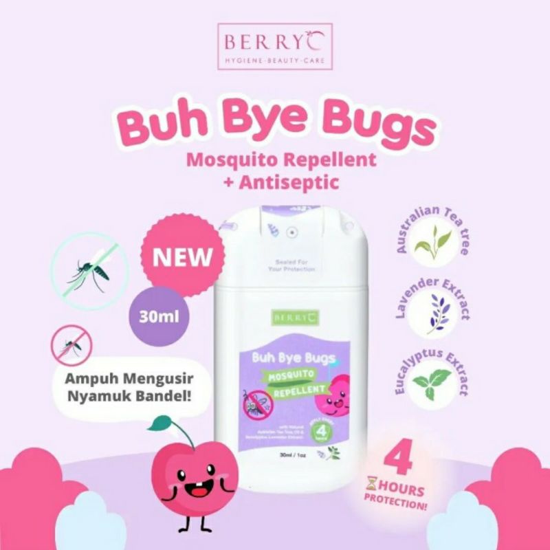 BerryC Buh Bye Bug Mosquito Repellent / Anti Spray Nyamuk 30ml 100ml