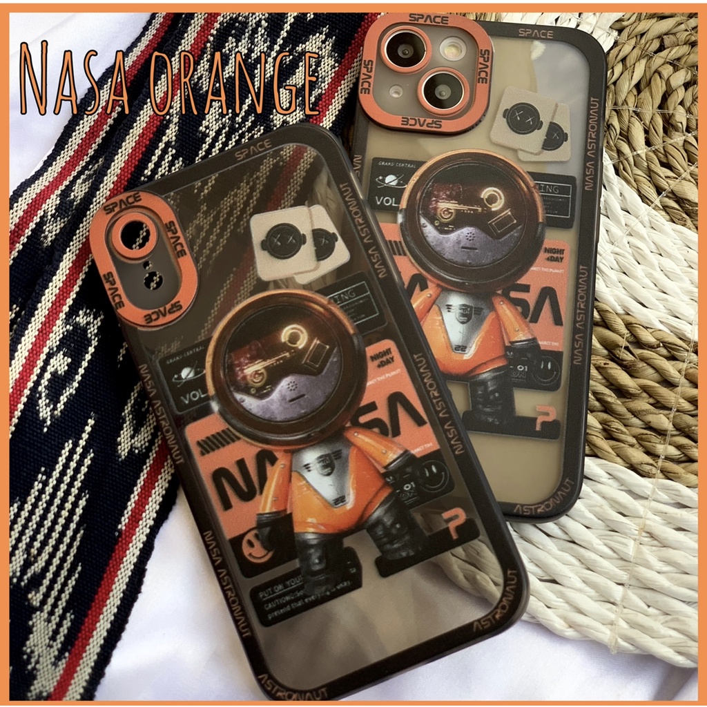RUMAHSOFTCASE - CASE TRANSPARAN HITAM MOTIF NASA ERANGE UNTUK COWO IPHONE 7+ 8+ X XS XR XSMAX 11 11P
