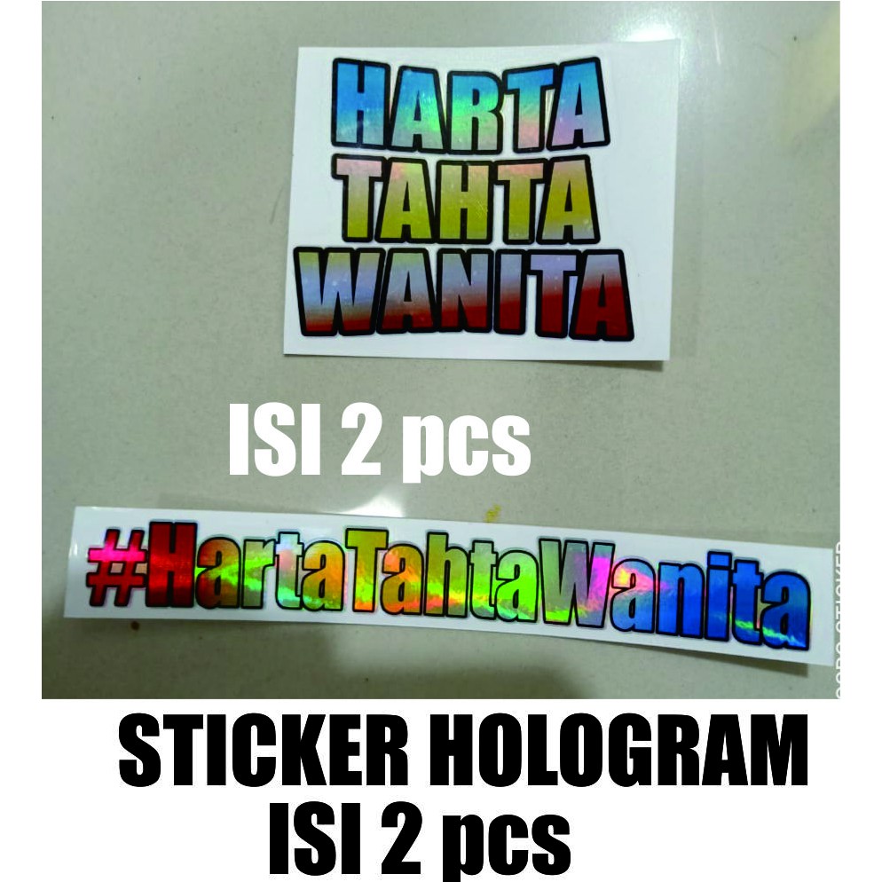 

STICKER UNIVERSAL STICKER HOLOGRAM HARTA TAHTA WANITA STICKER