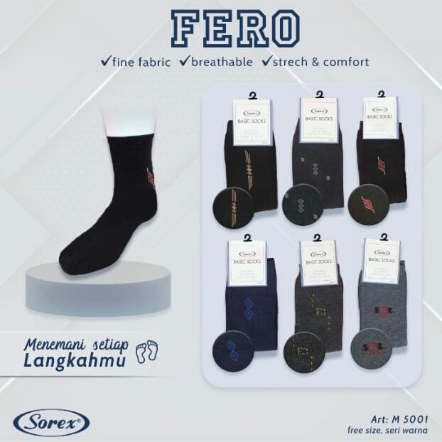 kaos kaki basic formal pria sorex m 5001 5002 5003 5004 5005 ankle sneaker socks