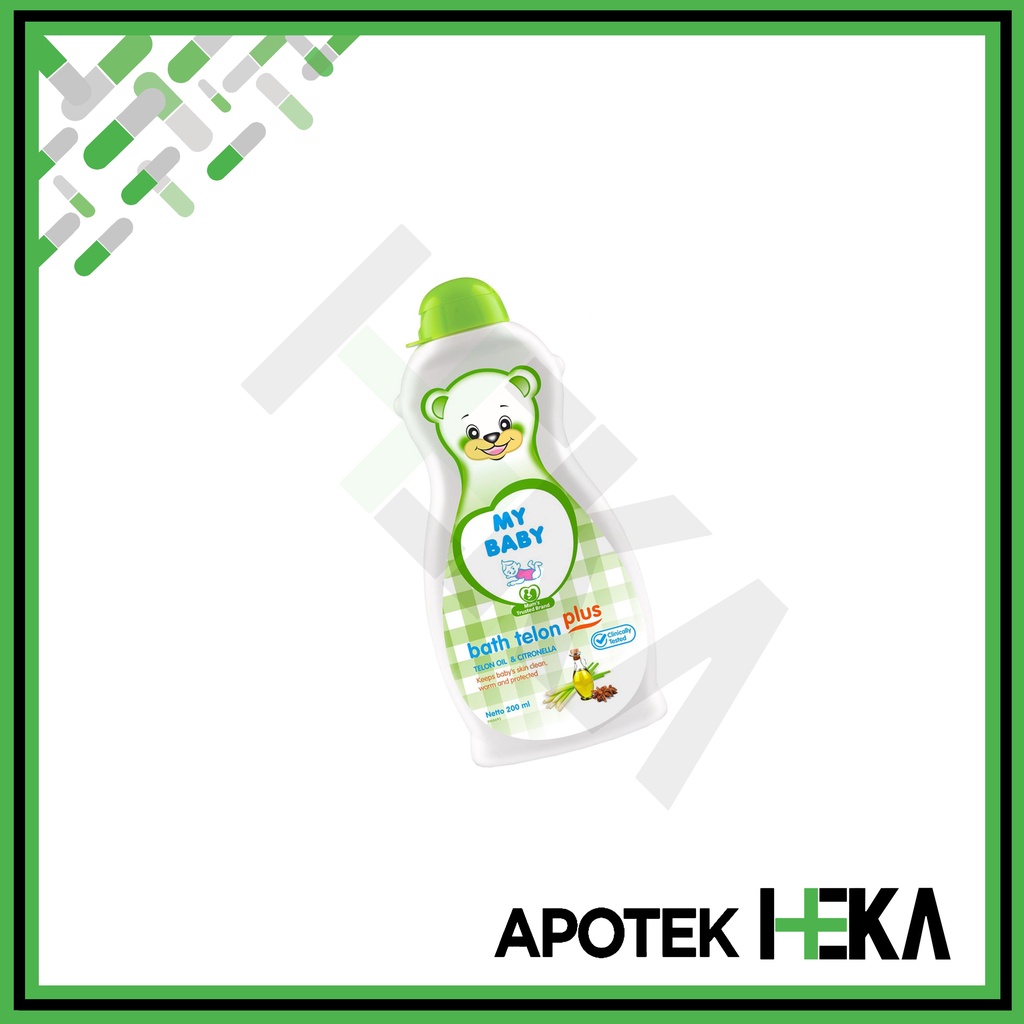 My Baby Bath Telon Plus - Telon Oil &amp; Citronella Sabun Cair Bayi Hijau (SEMARANG)