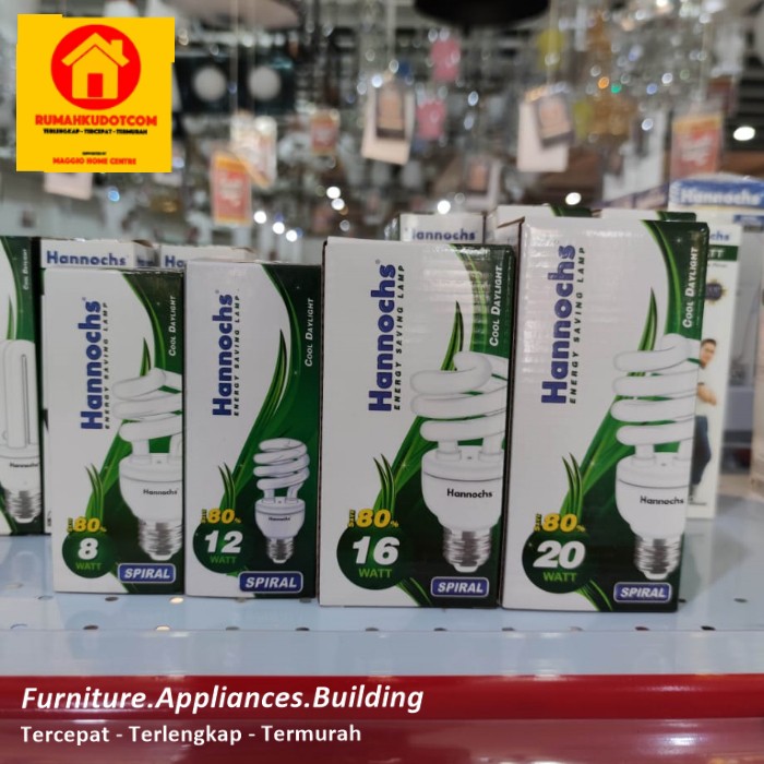 BOHLAM LAMPU HANNOCH - LED SPRAL - HANNOCH