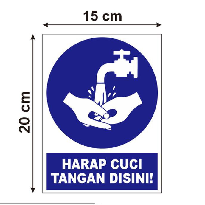 Sticker Himbauan Cuci Tangan Shopee Indonesia