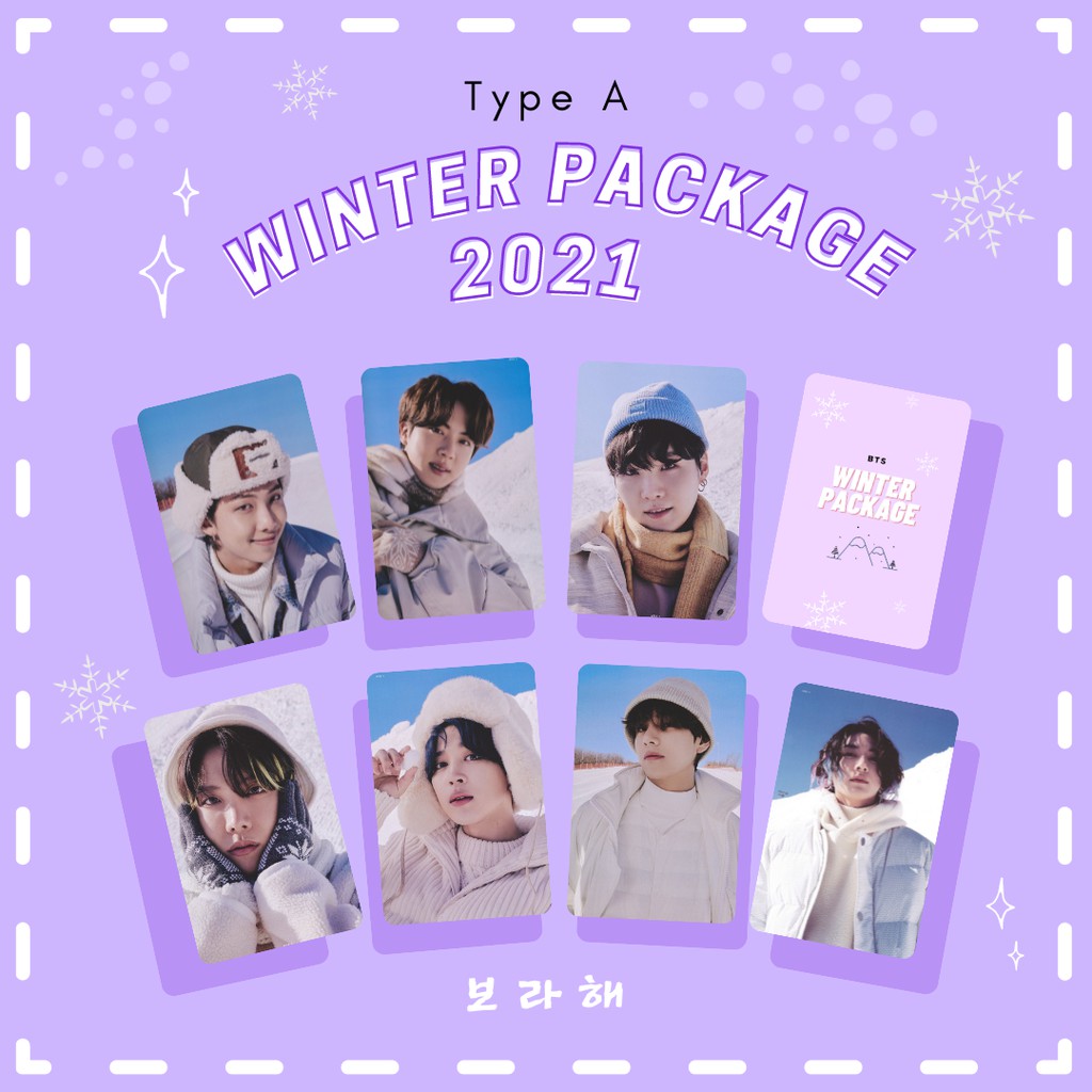 BTS PHOTOCARD WINTER PACKAGE 2021 BTS RM JIN SUGA JHOPE JIMIN TAEHYUNG V JUNGKOOK