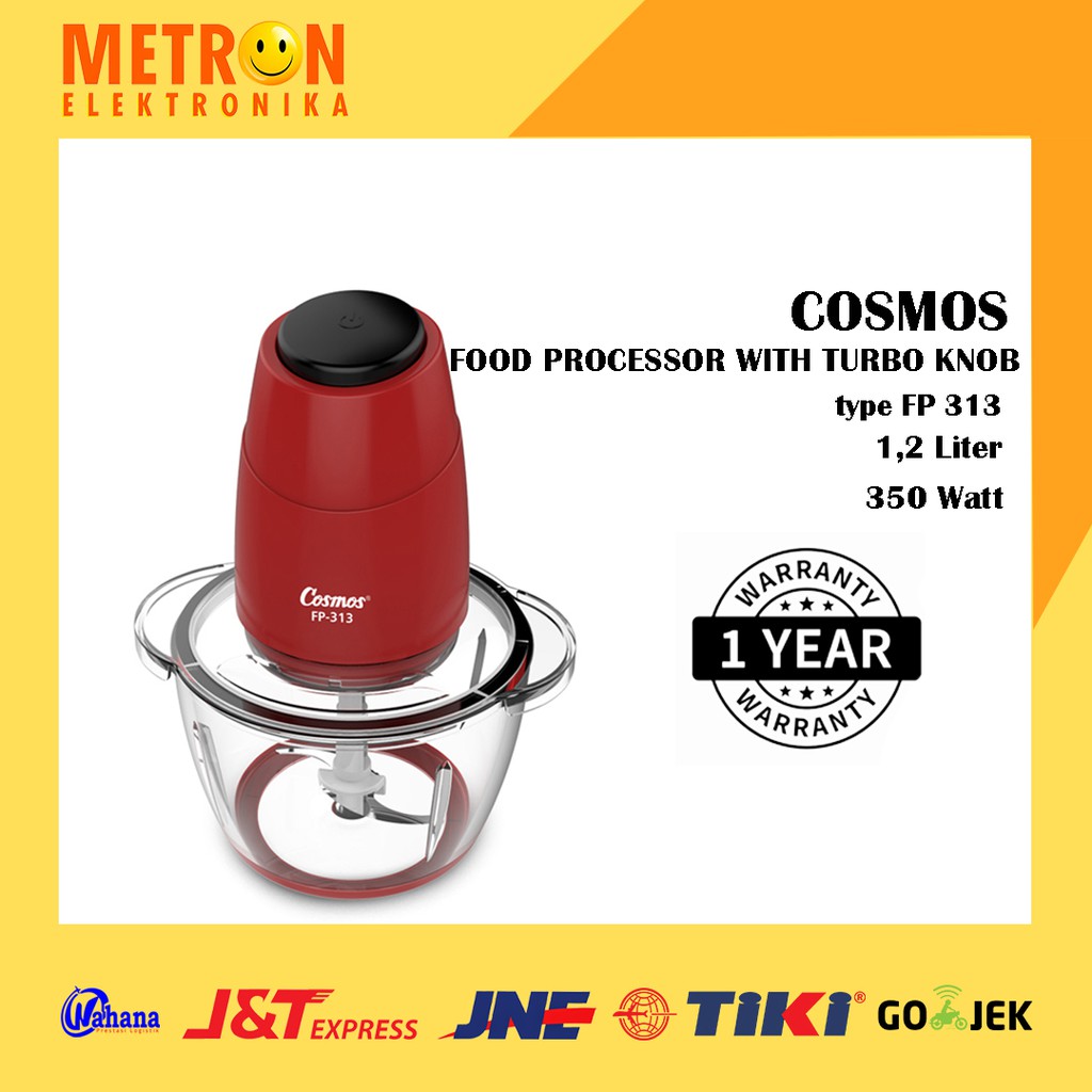COSMOS FP 313 / FOOD PROCESSOR WITH TURBO KNOB 1.2 LITER / FP313