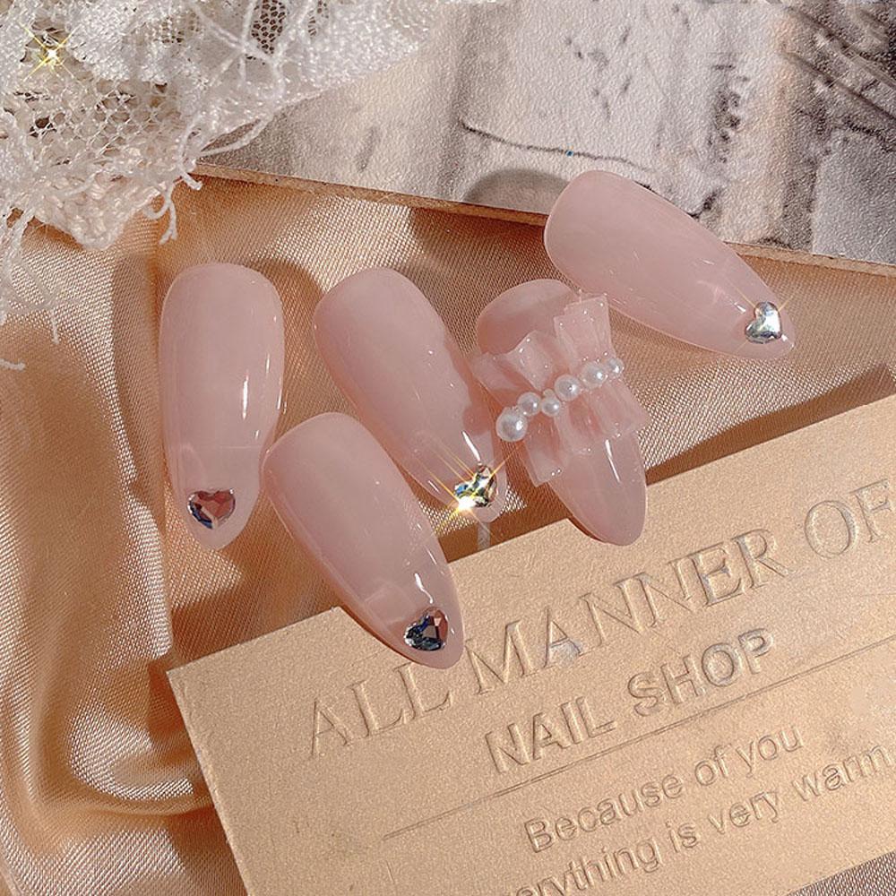 Agustina Jantung Nail Art Rhinestones Fashion Mix Glitter Aurora Laser Flat-bottomed Bentuk Hati Manikur Aksesoris Stiker Kuku