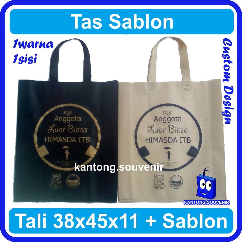 

Goodie bag promo tali ukuran 38x45x11 cm plus sablon