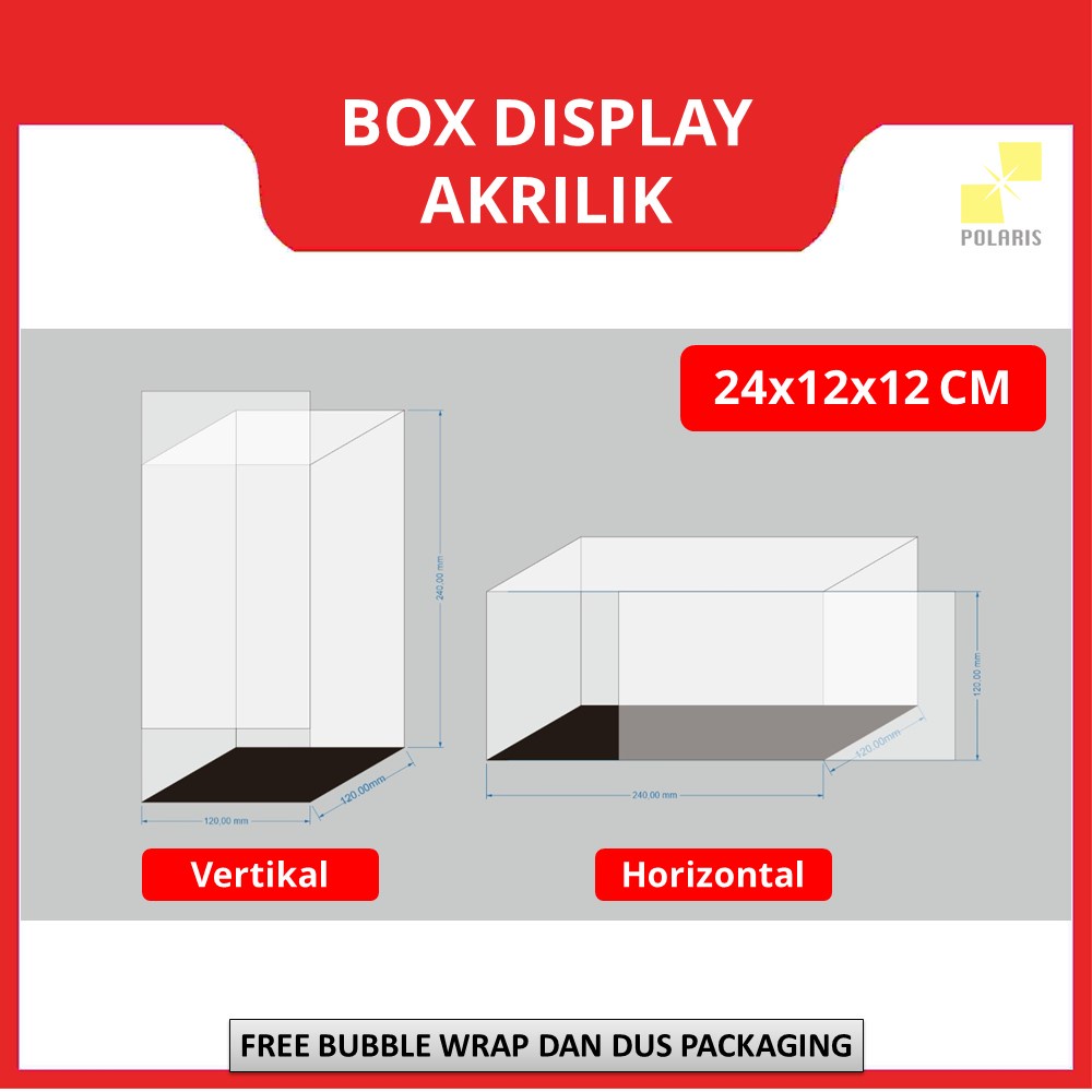 BOX DISPLAY ACTION FIGURE ACRYLIC - KOTAK MINIATUR AKRILIK STANDING - DIECAST PAJANGAN MINIFIGURE - KOTAK HOT WHEELS 24X12X12 CM