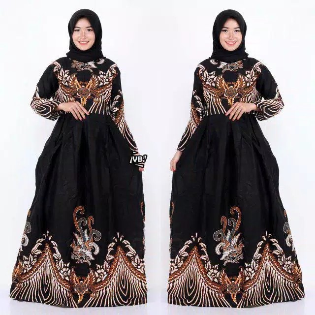 Batik Couple Keluarga Sania Ruffle Ori Ndoro Jowi Dnt Mangar Abu