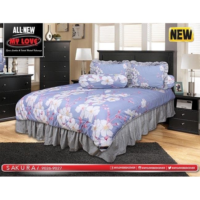 BEDCOVER MY LOVE (sprei rumbai) 160 X 200 SAKURA