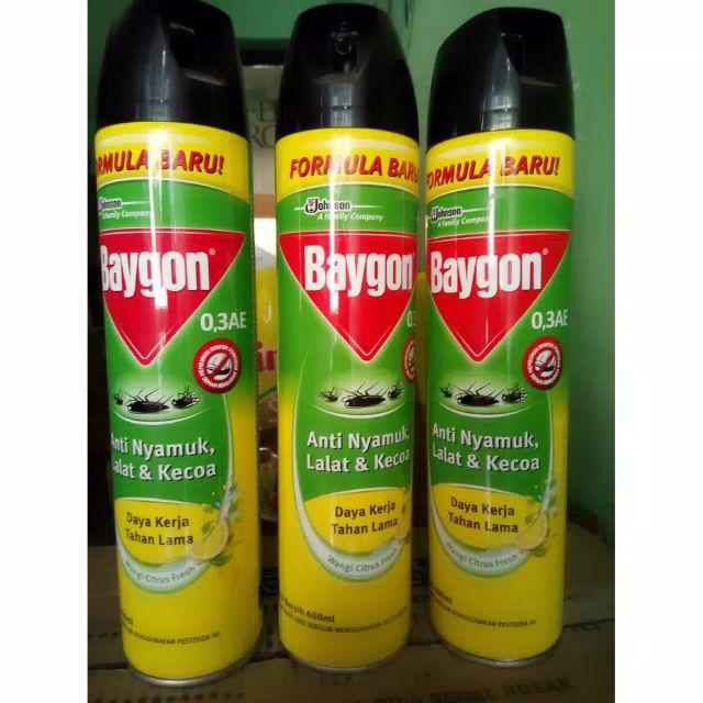 Baygon 600ml Citrus Fresh, Flower Garden 600ml (khusus Gojek Surabaya)/toko Makmur Online
