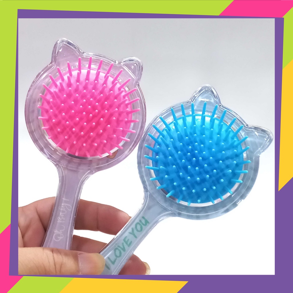 1809 / Sisir rambut glitter gagang / Sisir stying glitter lucu &amp; anti statis