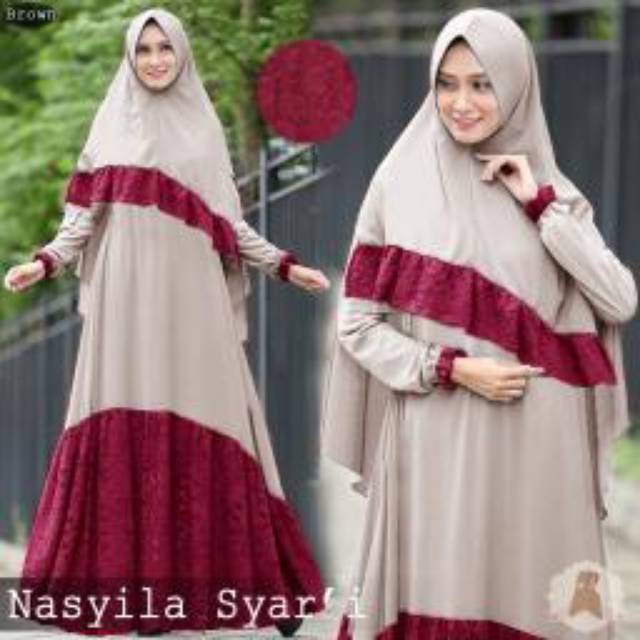 GAMIS NASYILA ORI EP - GAMIS BUSUI BIG SIZE JUMBO - MAXI DRESS MUSLIM BUSUI MURAH - MAXI HIJAB SET