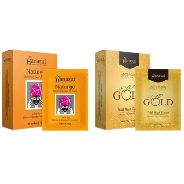 Hanasui Naturgo | Hanasui Gold Mask Box isi 10s ORIGINAL-BPOM