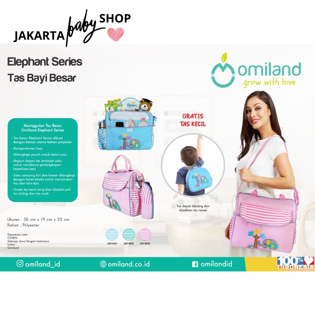 ELEPHANT SERIES TAS BAYI BESAR OBT463