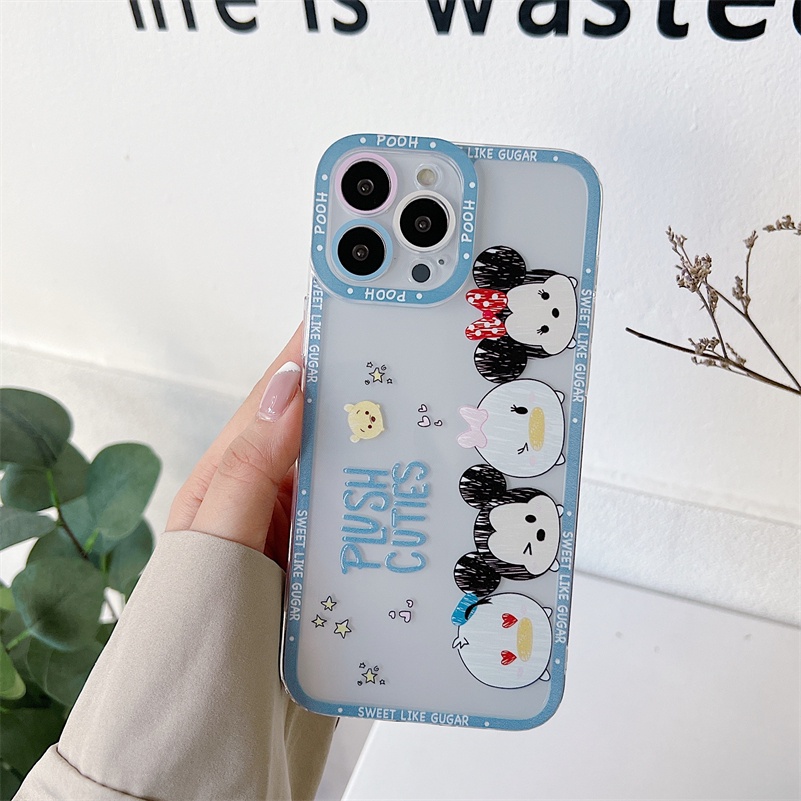 Soft Case Bahan Silikon Motif Anime Untuk IPhone 13 12 11 Pro Max X Xr Xs Max SE 8 7 6 6s Plus