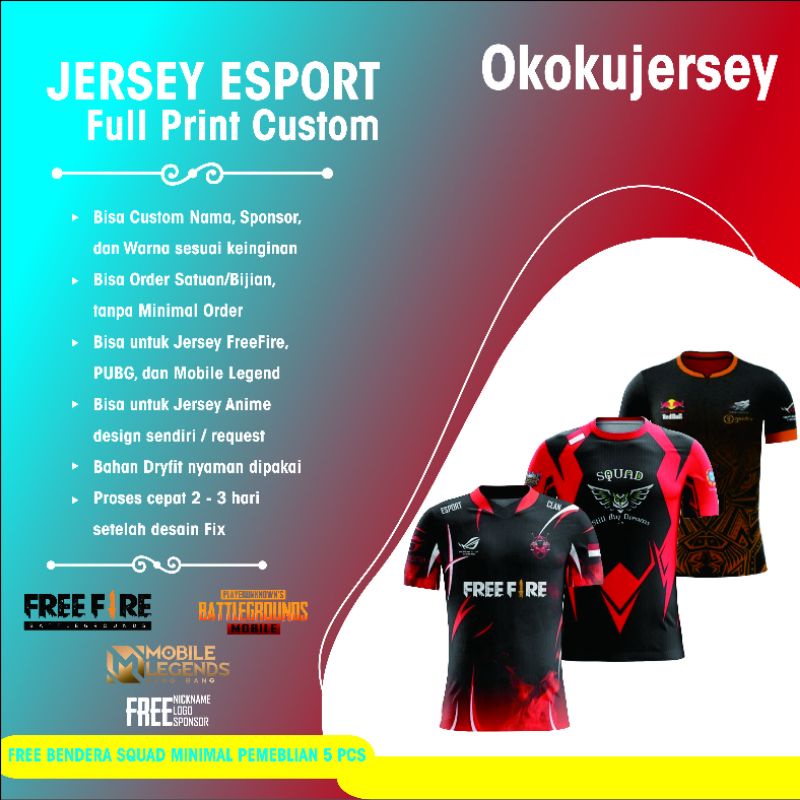 JERSEY CUSTOME FREE DESIGN + NAMESET, JERSEY GAMING, VOLLY, BADMINTON, DESIGN SUKA SUKA