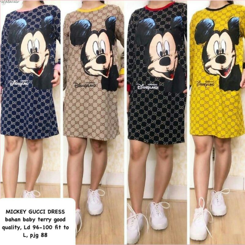 Mini Dress Babyterry Mickey Gucci